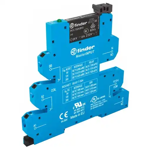 Koppelrelais 1 Wechsler, 24 V (DC), 24 V (AC), 6 A, 250 V (AC), 39.71.0.024.5060 Bestpreis