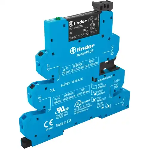 Preis Gesenkt Koppelrelais 1 Wechsler, 240 V (DC), 240 V (AC), 6 A, 250 V (AC), 39.61.0.240.0060