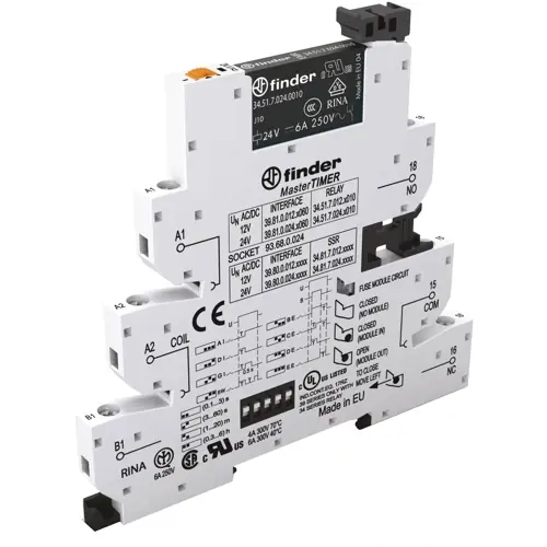 Koppelrelais 1 Wechsler, 24 V (DC), 24 V (AC), 6 A, 250 V (AC), 39.81.0.024.0060 Letzte Chance