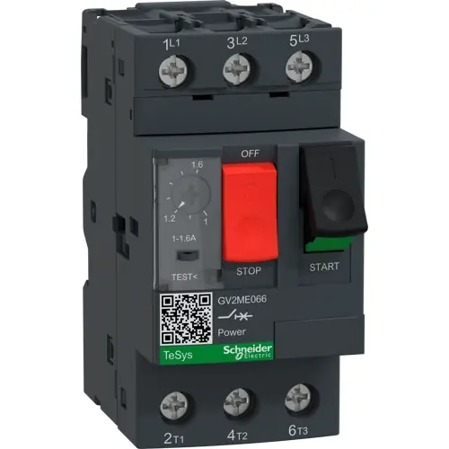 Rabatt Motorschutzschalter, 3-polig, 1 bis 1,6 A, 1 kW, 1.6 A, Anschlussfahnen, GV2ME066
