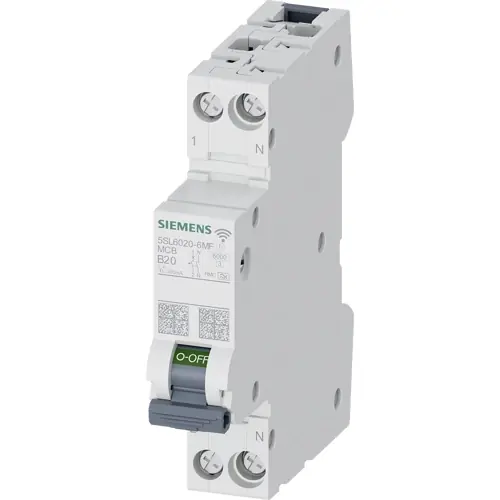 Nur Heute Leitungsschutzschalter, 2-polig, B Charakteristik, 20 A, DIN-Schiene, 5SL6020-6MF