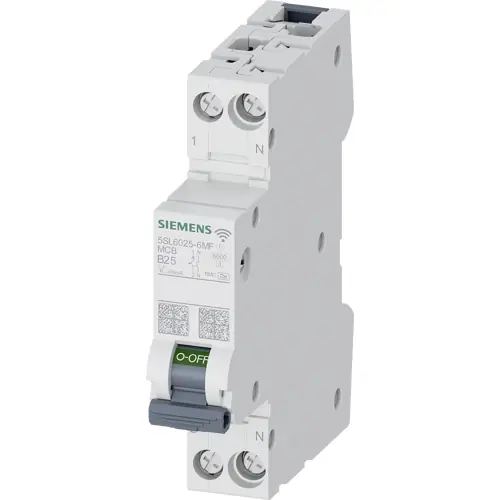 Leitungsschutzschalter, 2-polig, B Charakteristik, 25 A, DIN-Schiene, 5SL6025-6MF Top-Seller