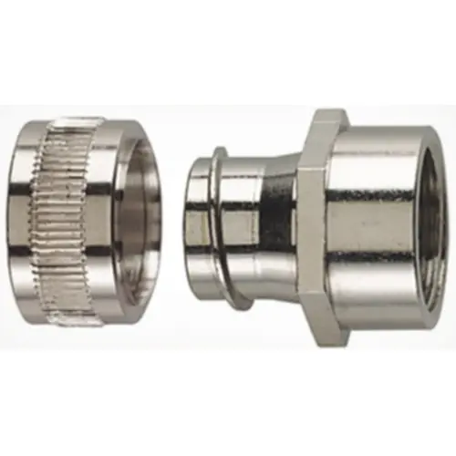 Gerade Schlauchverschraubung, M20, 16 mm, Messing, vernickelt, IP54, metall, (L) 24.5 mm, 166-31300 Sale