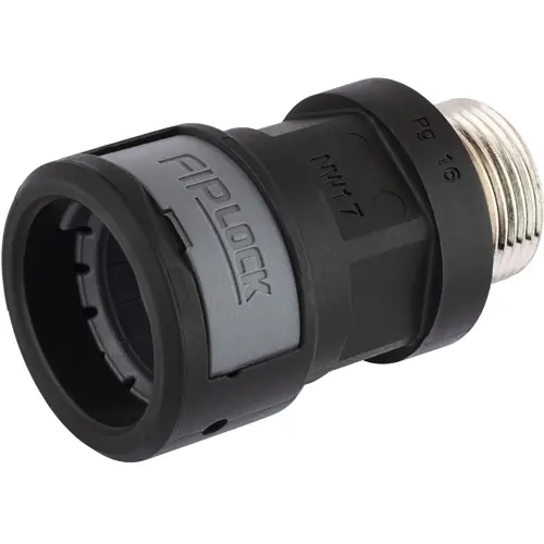 Ausverkauf Gerade Schlauchverschraubung, PG21, 23 mm, PA, IP66/IP67/IP68/IP69, grau, 61804642