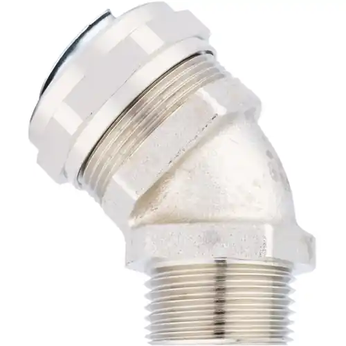 45° Schlauchverschraubung, M16, Messing, vernickelt, IP67, metall, 61803848 Versand Am Gleichen Tag