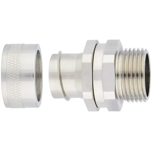 Gerade Schlauchverschraubung, 2-teilig, M63, 50 mm, Messing, vernickelt, IP54, metall, (L) 61 mm, 55503623 Saisonangebot