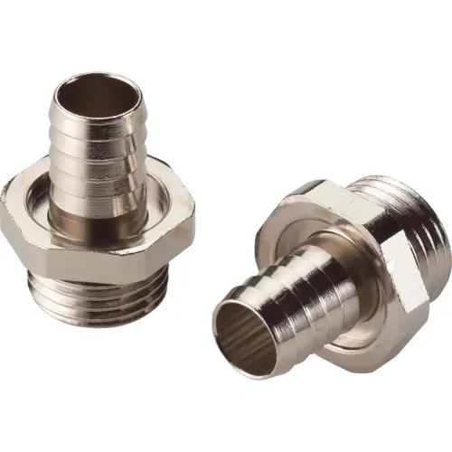 Gerade Schlauchverschraubung, M25, Messing, vernickelt, IP54/IP68, metall, (L) 29.5 mm, 52002843 Echt