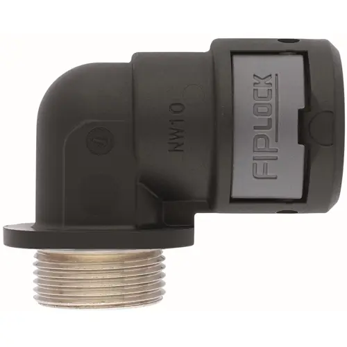 Mega-Angebot 90° Schlauchverschraubung, PG9, PA, IP66/IP67/IP68/IP69, schwarz, (L) 44.7 mm, 61804766