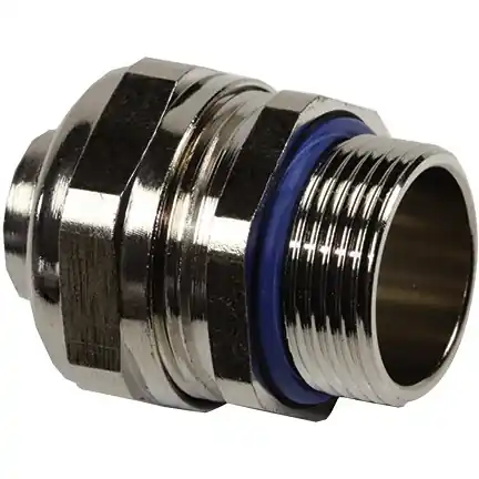 Gerade Schlauchverschraubung, PG21, Messing, vernickelt, IP67, metall, (L) 33 mm, 61803819 Finale Aktion