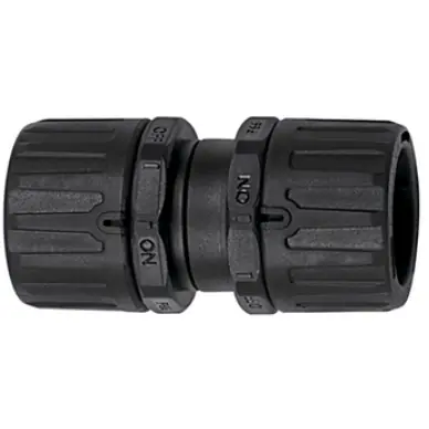 Neu Im Sortiment Gerade Schlauchkupplung, 12 mm, PA, IP66, schwarz, (L) 59 mm, 166-24600