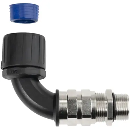 Neue Ware 90° Schlauchverschraubung, M20, 17 mm, NPB/TPE, IP66/IP67/IP68/IP69K, schwarz, (L) 93 mm, 166-22704