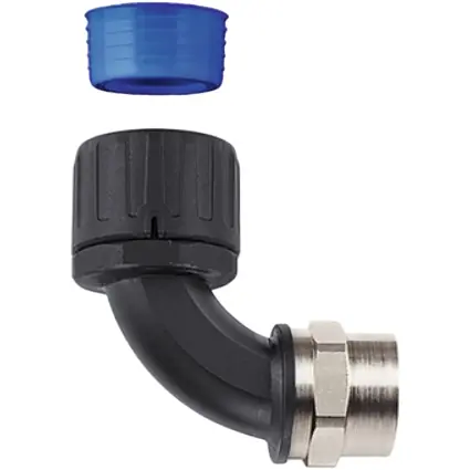 Meistverkauft 90° Schlauchverschraubung, PG11, 12 mm, NPB/TPE, IP66/IP67/IP68/IP69K, schwarz, (L) 63 mm, 166-23210