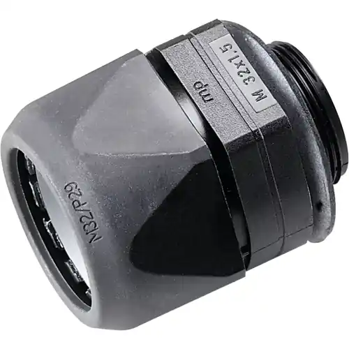 Bestpreis Schlauchverschraubung, M32, PA, IP68 (6bar), grau, (L) 60 mm, 83511020