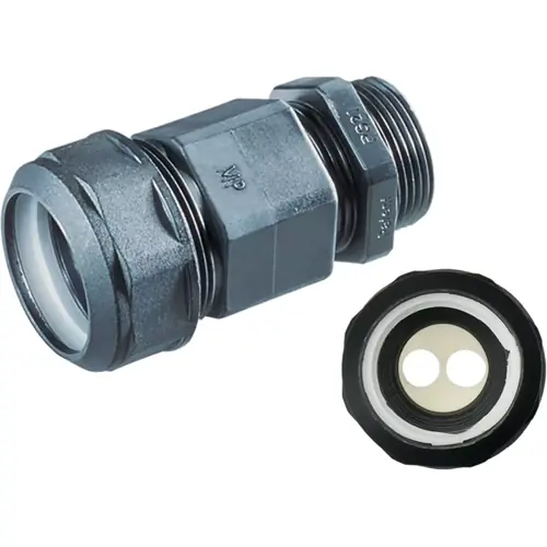 Bestpreis Gerade Schlauch- und Kabelverschraubung, PG11, PA/NBR, IP65, schwarz, (L) 57 mm, 83582256