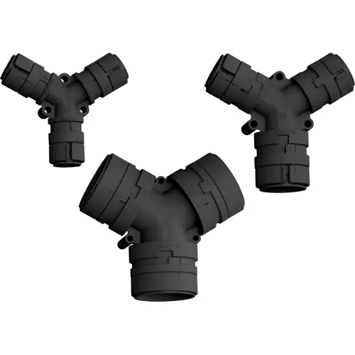 Schlauchverteiler, PA, IP54/IP66/IP66K/IP67/IP67M/IP68 (6bar)/IP69K, schwarz, (L) 145.5 mm, 83702889 Preiswert