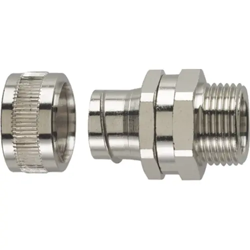 Gerade Schlauchverschraubung, M25, 25 mm, Messing, vernickelt, IP54, silber, (L) 43.7 mm, 166-31105 Top-Angebot