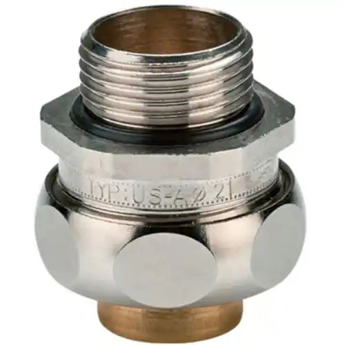 Schlauchverschraubung, M40, Messing, vernickelt, IP40, silber, (L) 43 mm, 15010327040 Top-Preis