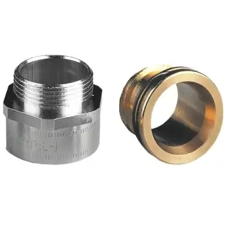 Gerade Schlauchverschraubung, M10, Federstahl/Messing, vernickelt, IP40, silber, 93610 Neue Ware