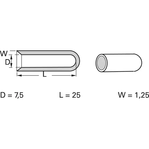 Günstig Isolierkappe, Innen Ø 7.5 mm, L 25 mm, transparent, PVC, -35 bis 85 °C, DERAY-IOK 7,5X25/1,25 TRANSPARENT, Packung mit 100 Stück