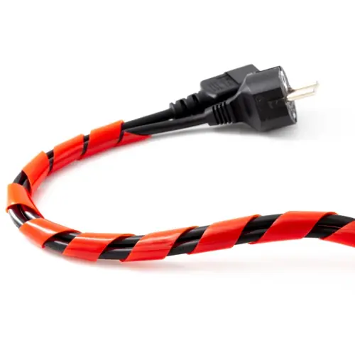 Kabelbündelschlauch, Bündel-Ø 12 bis 75 mm, PE, rot, HS-SPF-1275R Markenware