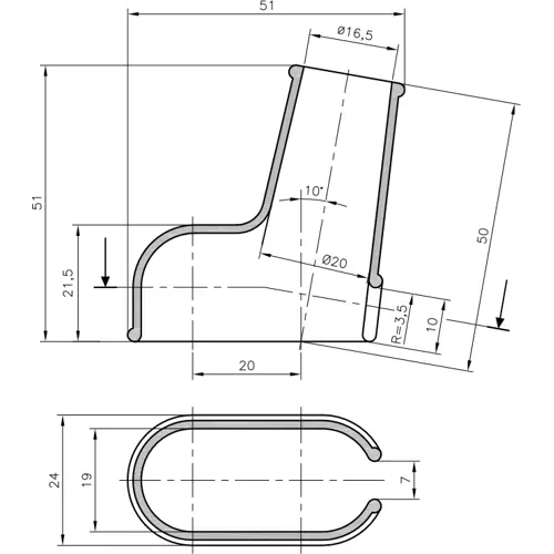 Expressversand Kabeltülle, Kabel-Ø 7 bis 19 mm, L 24 mm, Neopren, schwarz, 02540060010