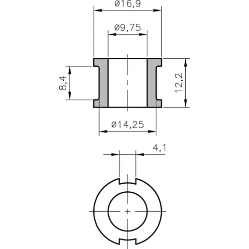 Durchführungstülle, Kabel-Ø 9.75 mm, PCR, schwarz, 02570039010 Zertifiziert