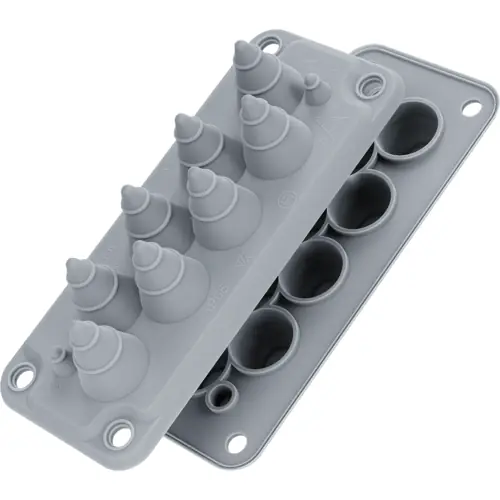 Kabeldurchführungsplatte, Kabel-Ø 7 bis 30 mm, TPE, grau, 18692PS117035 Saisonangebot