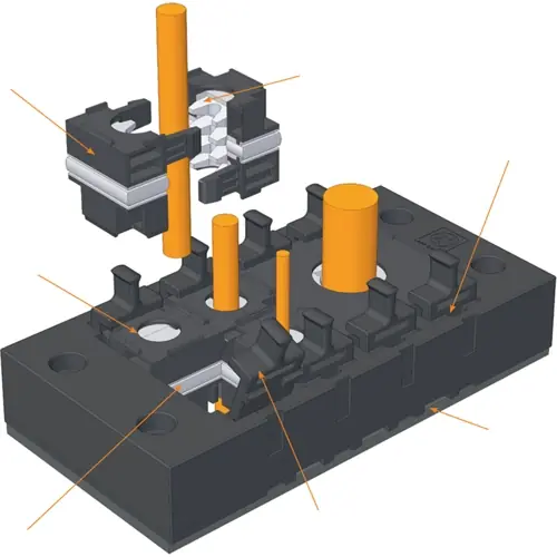 Markenprodukt Kabeldurchführungssystem, PA, schwarz, 52220000