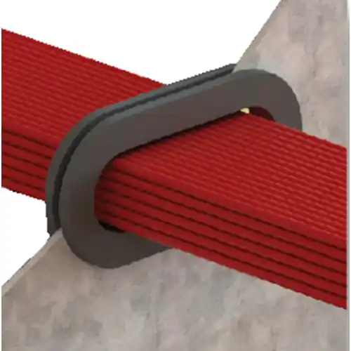 Kabeldurchführung, Kabel-Ø 55 mm, PVC, schwarz, 2426CA01 Neu