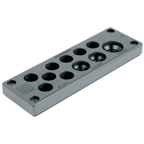 Echt Kabeldurchführungssystem, Kabel-Ø 8 bis 20 mm, PC, schwarz, 52220085