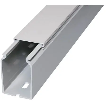 Kabelkanal, (L x B x H) 2000 x 60 x 40 mm, PVC, grau, 0839 0043 013, 1 Stück mit 2 Meter Günstig