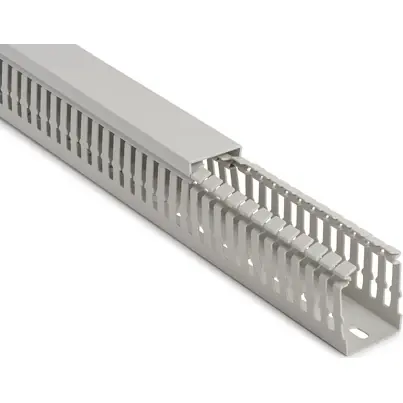 Günstig Verdrahtungskanal, (L x B x H) 2000 x 25 x 40 mm, PC/ABS, grau, 183-22540, 1 Stück mit 2 Meter