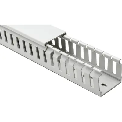 Verdrahtungskanal, (L x B x H) 2000 x 37.5 x 37.5 mm, PC/ABS, grau, 183-13737, 1 Stück mit 2 Meter Begrenztes Angebot