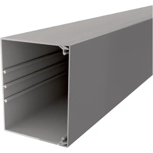 Schnäppchen Kabelkanal, (L x B x H) 2000 x 130 x 100 mm, PVC, steingrau, 6026281, 1 Stück mit 2 Meter