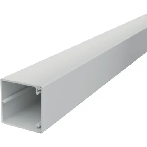 Sonderangebot Kabelkanal, (L x B x H) 2000 x 60 x 60 mm, PVC, lichtgrau, 6027105, 1 Stück mit 2 Meter