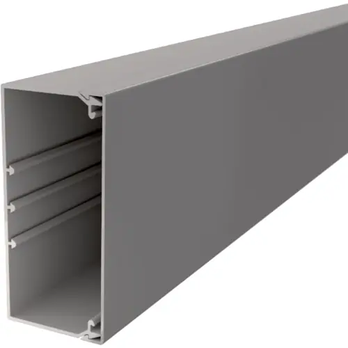 Kabelkanal, (L x B x H) 2000 x 130 x 60 mm, PVC, steingrau, 6022022, 1 Stück mit 2 Meter Must-Have
