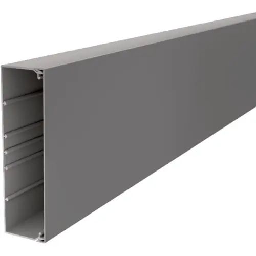 Kabelkanal, (L x B x H) 2000 x 210 x 60 mm, PVC, steingrau, 6022065, 1 Stück mit 2 Meter Ausverkauf