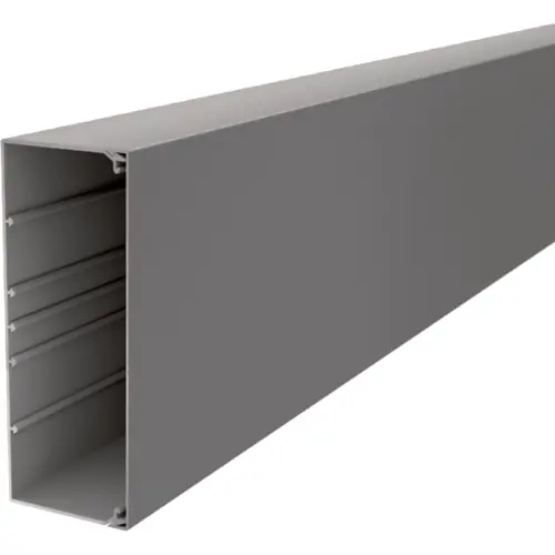 Kabelkanal, (L x B x H) 2000 x 210 x 80 mm, PVC, steingrau, 6026192, 1 Stück mit 2 Meter Billig