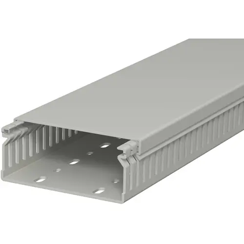 Verdrahtungskanal, (L x B x H) 2000 x 100 x 40 mm, PVC, steingrau, 6178018, 1 Stück mit 2 Meter Schneller Versand