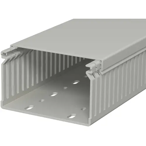 Versand Am Gleichen Tag Verdrahtungskanal, (L x B x H) 2000 x 100 x 60 mm, PVC, steingrau, 6178037, 1 Stück mit 2 Meter