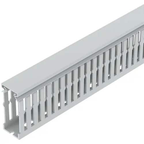 Beliebt Verdrahtungskanal, (L x B x H) 2000 x 25 x 60 mm, PC/ABS, lichtgrau, 6132550, 1 Stück mit 2 Meter