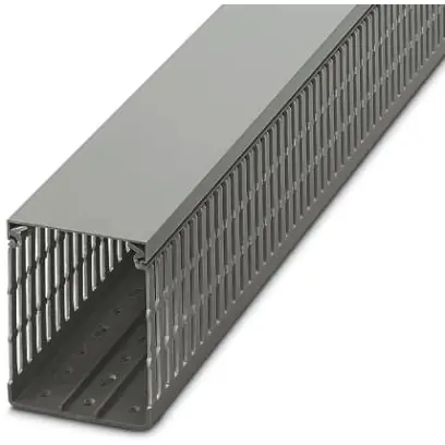 Sichere Zahlung Verdrahtungskanal, (L x B x H) 2000 x 100 x 80 mm, PVC, grau, 3240201