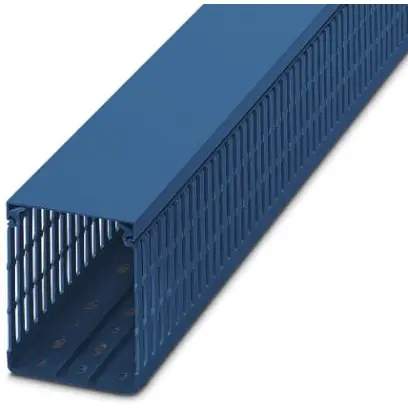 Verdrahtungskanal, (L x B x H) 2000 x 100 x 80 mm, PVC, blau, 3240324 Ausverkauf