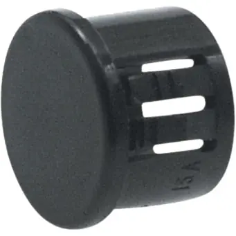 Abdeckkappe, (H) 14.3 mm, Kopf-Ø 33.3 mm, Montage-Ø 30.1 mm, Wandstärke 6,4 mm, PA, schwarz, 3144 Wochenendangebot