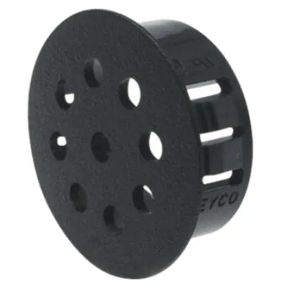 Letzte Chance Entlüftungskappe, (H) 14.3 mm, Kopf-Ø 30.9 mm, Montage-Ø 28.6 mm, Wandstärke 6,4 mm, PA, weiß, für Befestigungslöcher, 3033