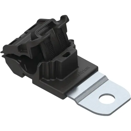 Zertifiziert Schelle, M8, (L x B) 116.2 x 34.9 mm, Montage-Ø 8.31 mm, Klemmbereich 6,2-13,7 mm, PA, schwarz, für Drähte/Kabel/Schläuche, 151-01416