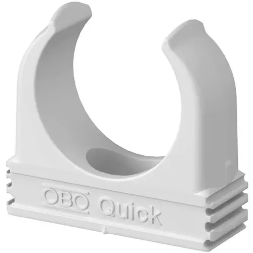 Sale Rohrschelle, (L x B x H) 57.3 x 16 x 51 mm, Montage-Ø 4.6 mm, PP, weiß, für Elektroinstallationsrohr Ø 40 mm, 2149375