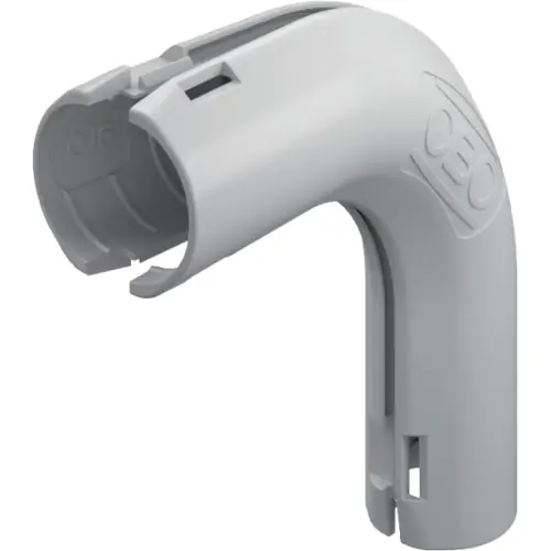 Formteil Rohrbogen, 90°, (L x H) 69 x 18 mm, Kopf-Ø 16 mm, PP, lichtgrau, für M16, 2154052 Direktkauf