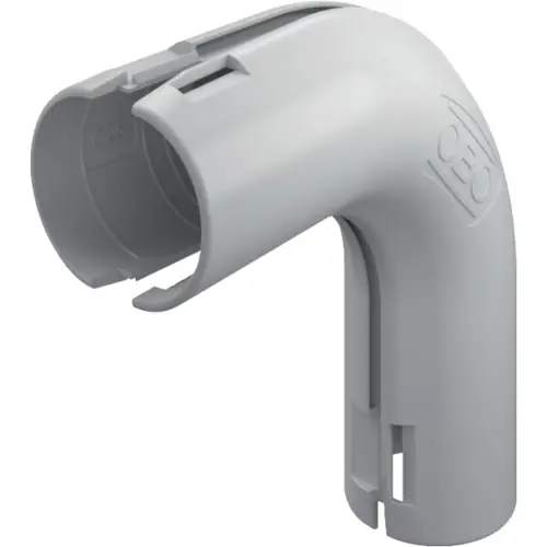 Wochenendangebot Formteil Rohrbogen, 90°, (L x H) 91 x 28 mm, Kopf-Ø 23 mm, PP, lichtgrau, für M25, 2154056