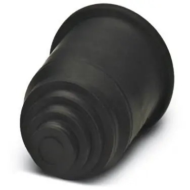 Zertifiziert Übergangstülle, (L) 29 mm, Kopf-Ø 10 mm, TPE, schwarz, 3240974